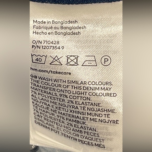 H&M Denim skinny Fit Jeans size 10 - Picture 5 of 5